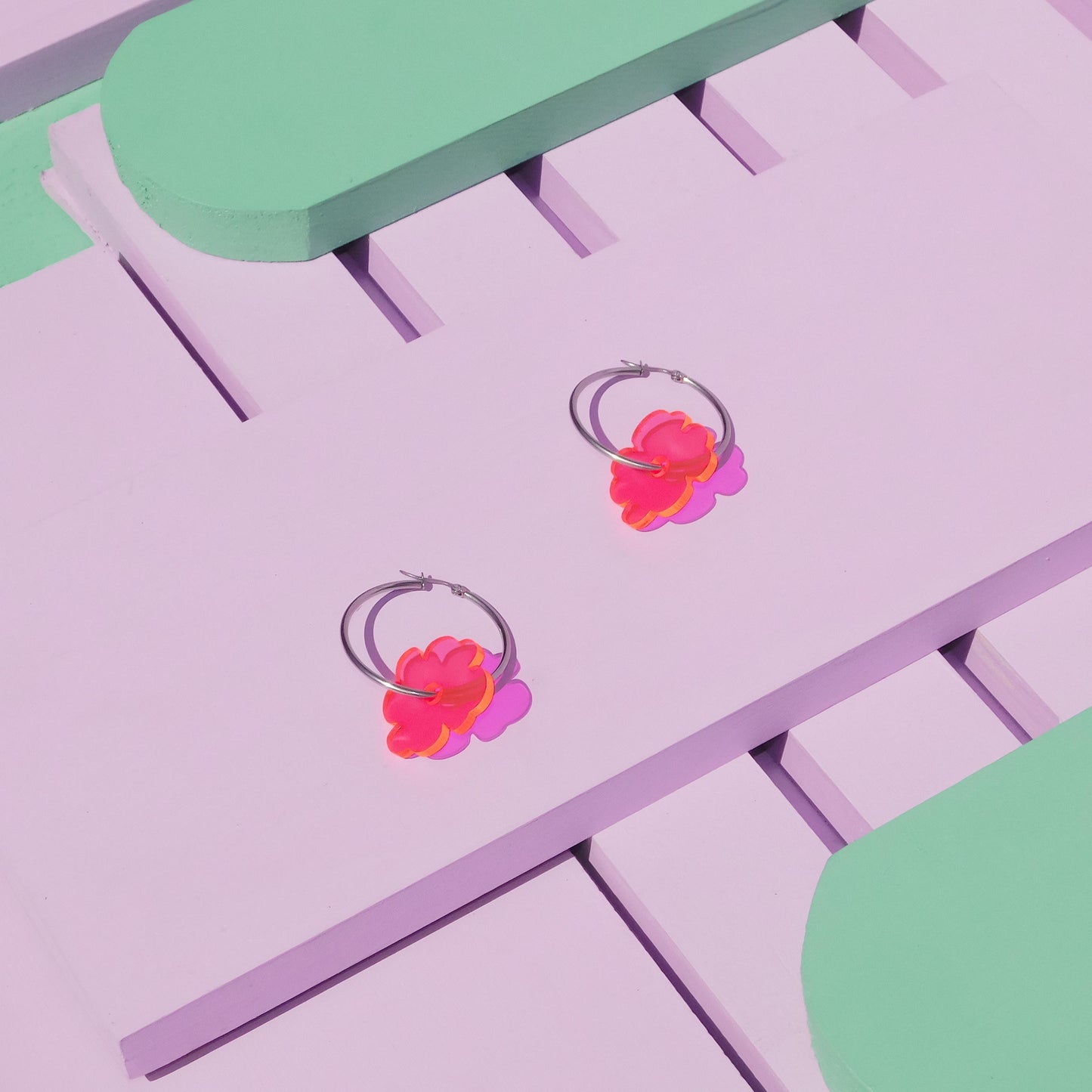 Margarita Hoops Neon Pink - Bamba Bamba Collective