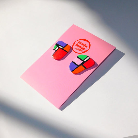Hand Painted Stud Earrings